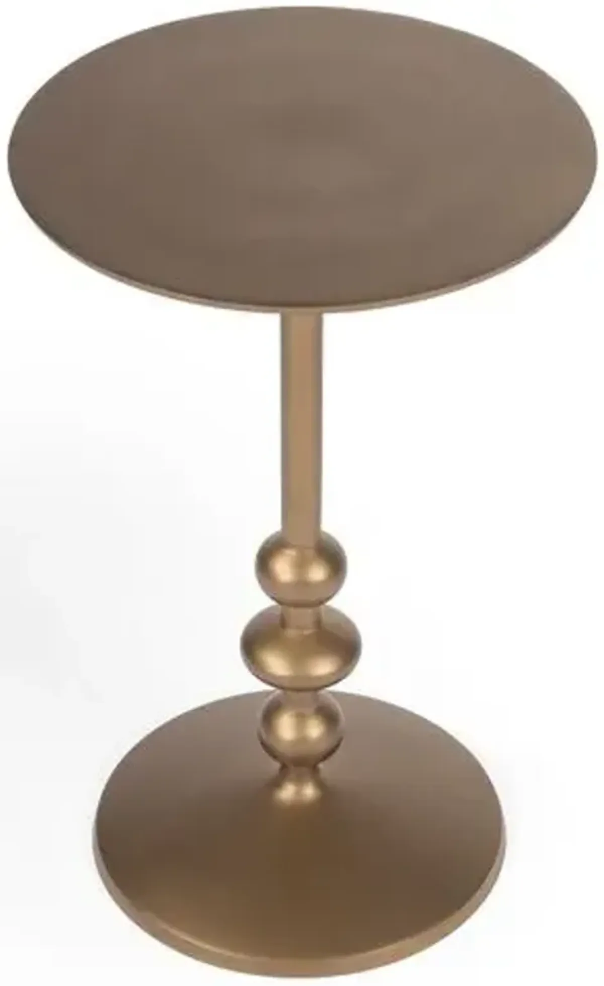 Alexa Pedestal Side Table - Gold