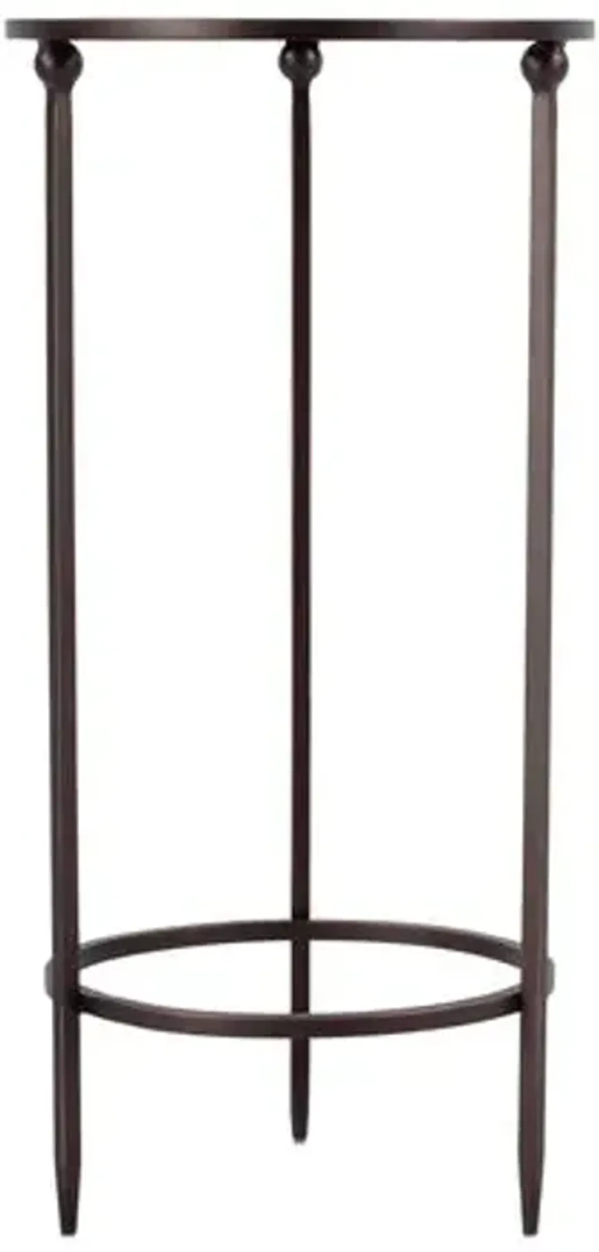 Ezra Round Glass Side Table - Black