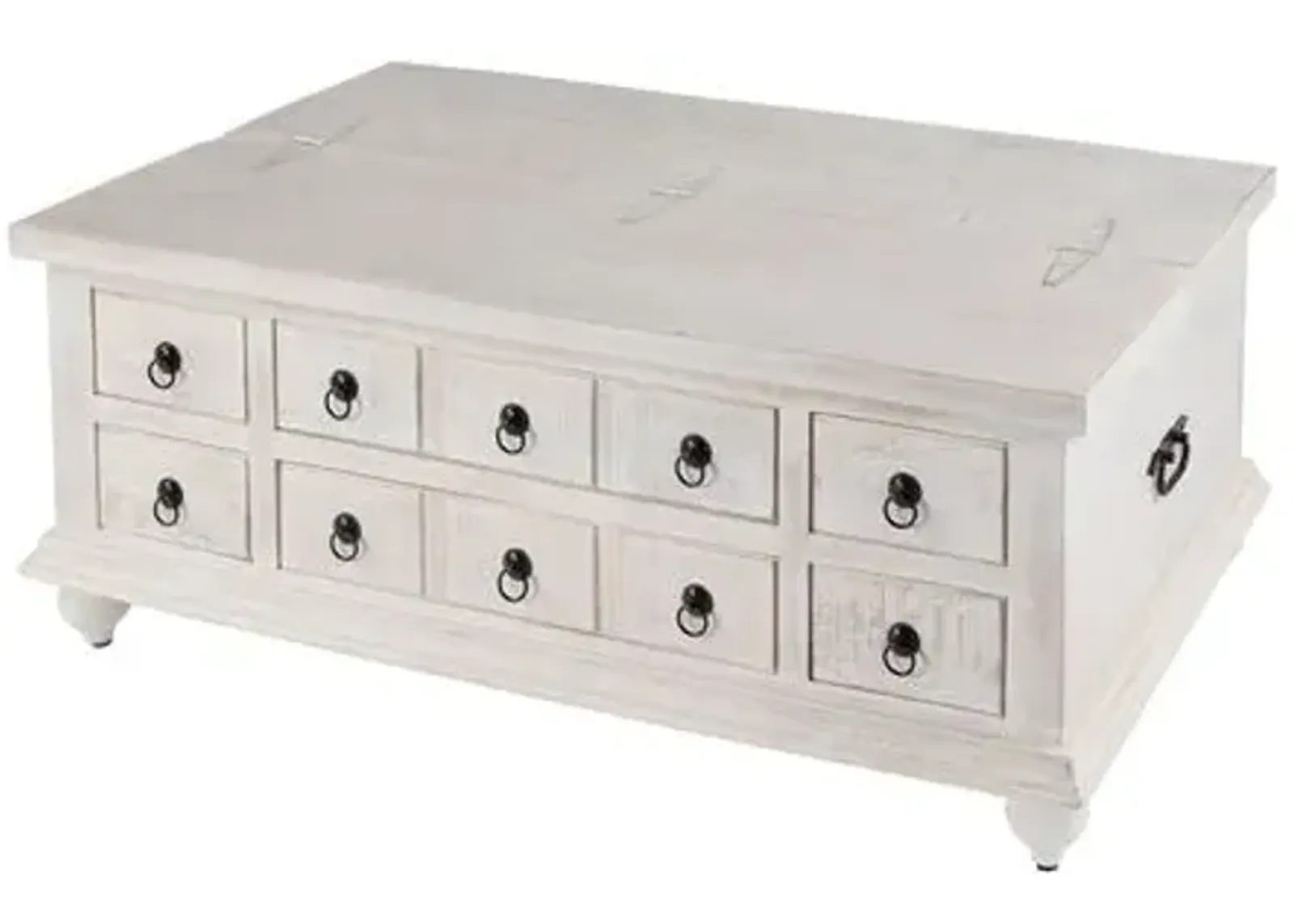 Maddox Coffee Table - Distressed White