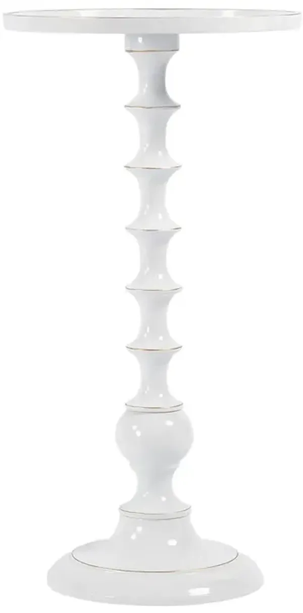 Ella Side/Drink Table - White Aluminum