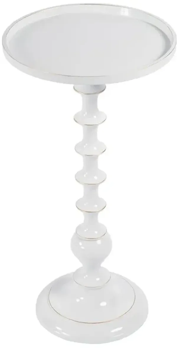 Ella Side/Drink Table - White Aluminum