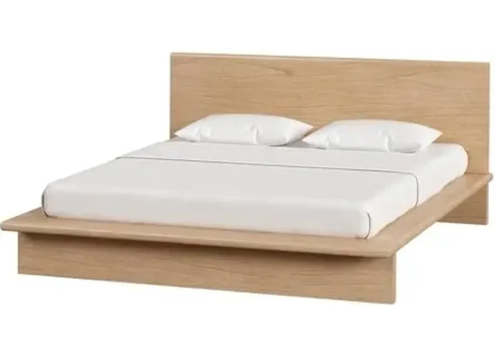 Jade Wood Platform Bed - Brown