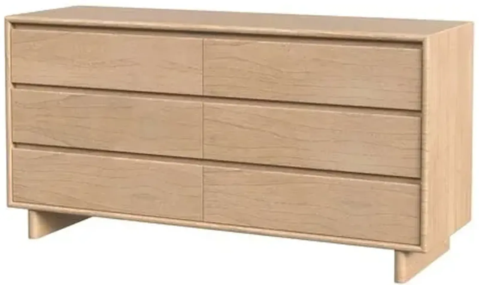 Jade Wood Panel 6-Drawer Dresser - Brown