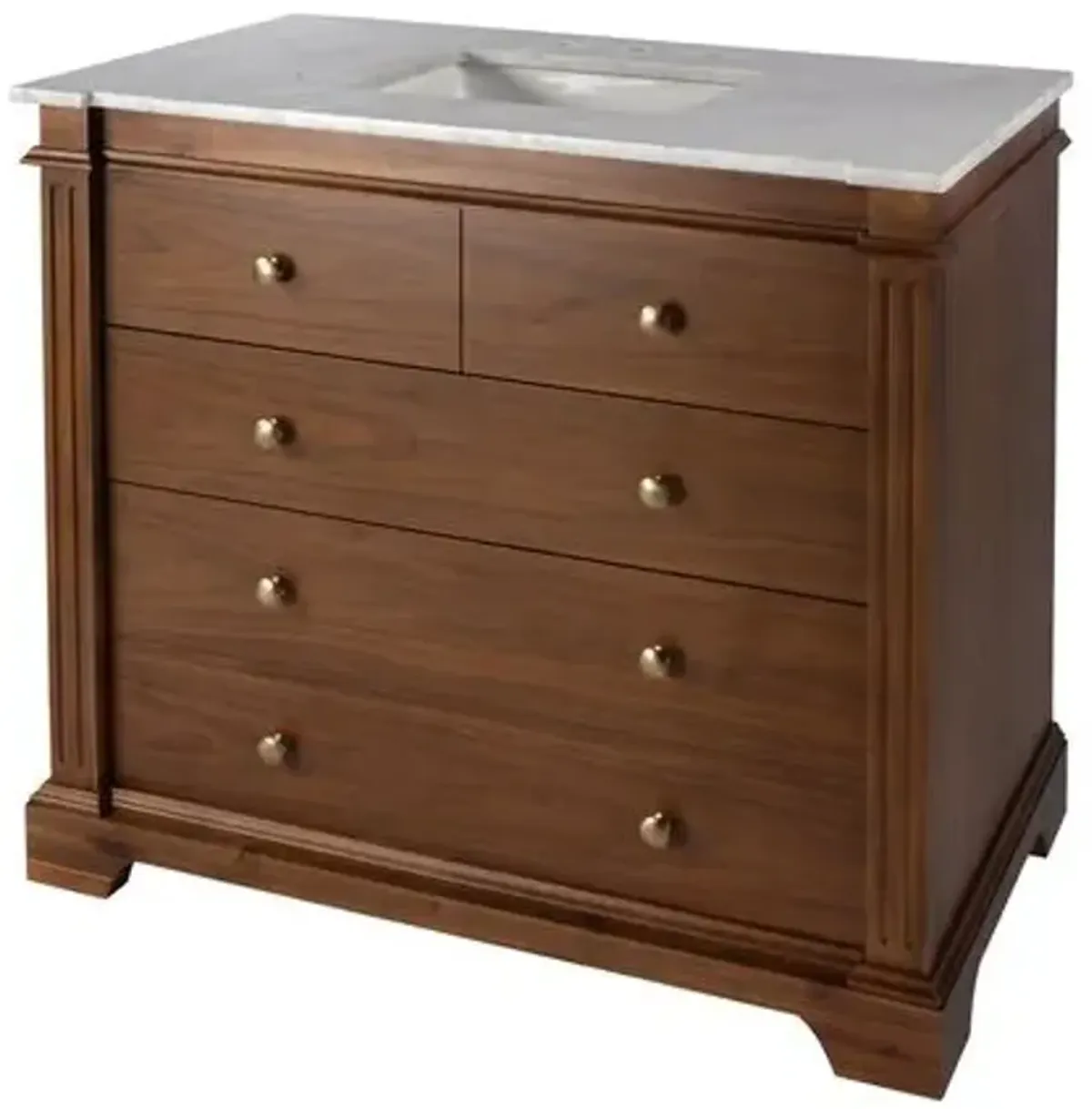 Christian 42" Single Bathroom Vanity Set - Brown