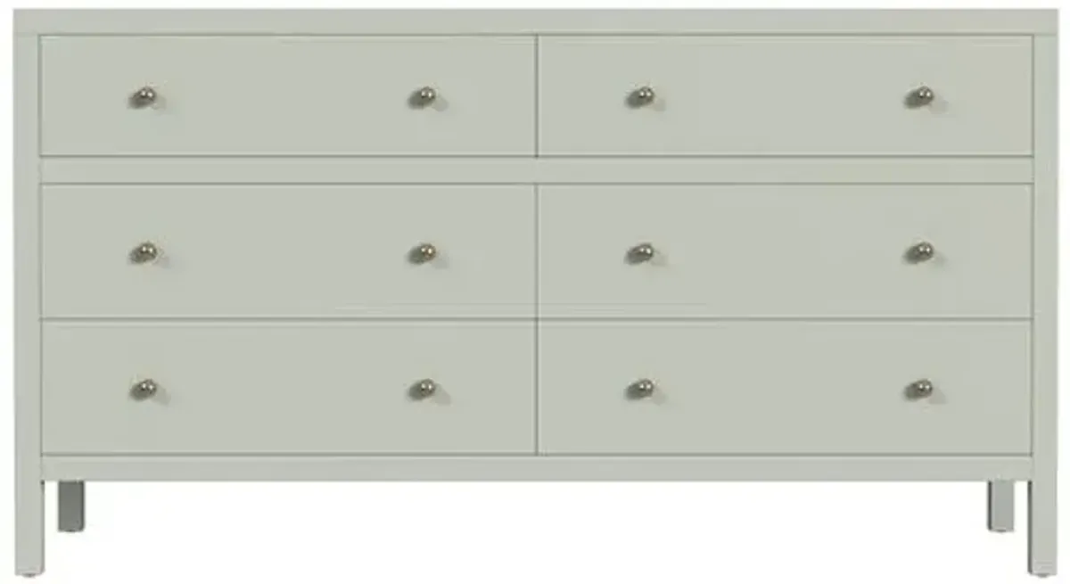 Charlie 6-Drawer Dresser - Green