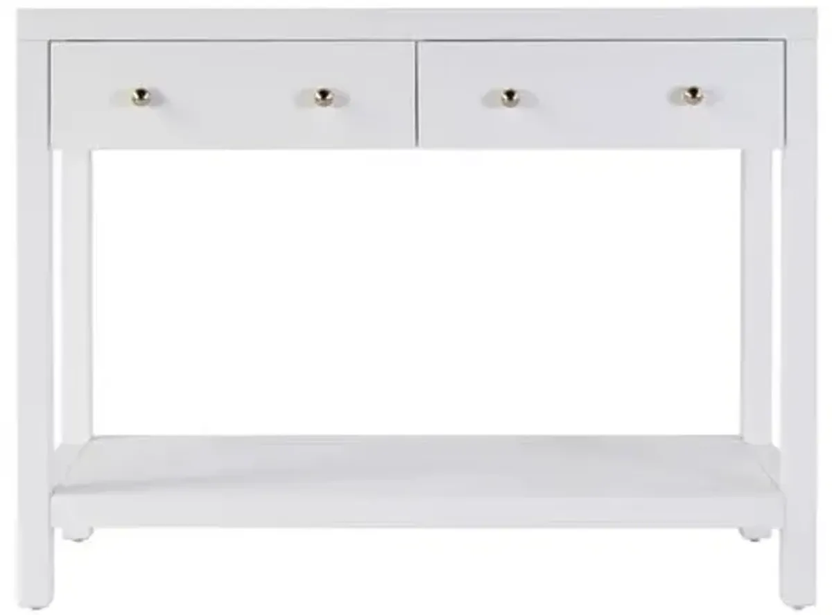 Charlie 2-Drawer Console Table - White