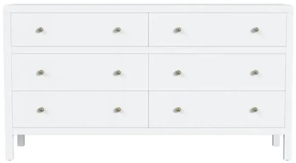 Charlie 6-Drawer Dresser - White