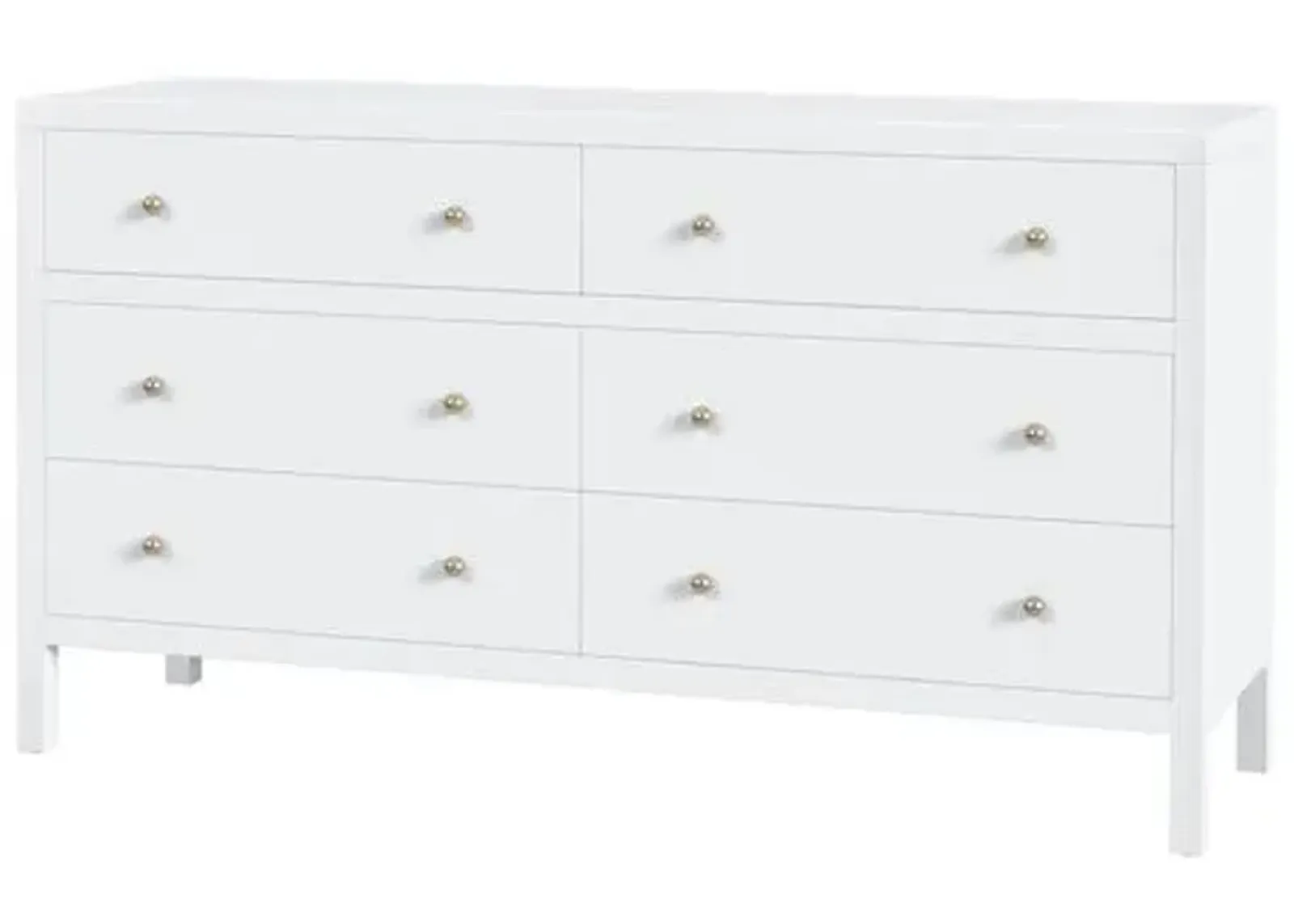 Charlie 6-Drawer Dresser - White