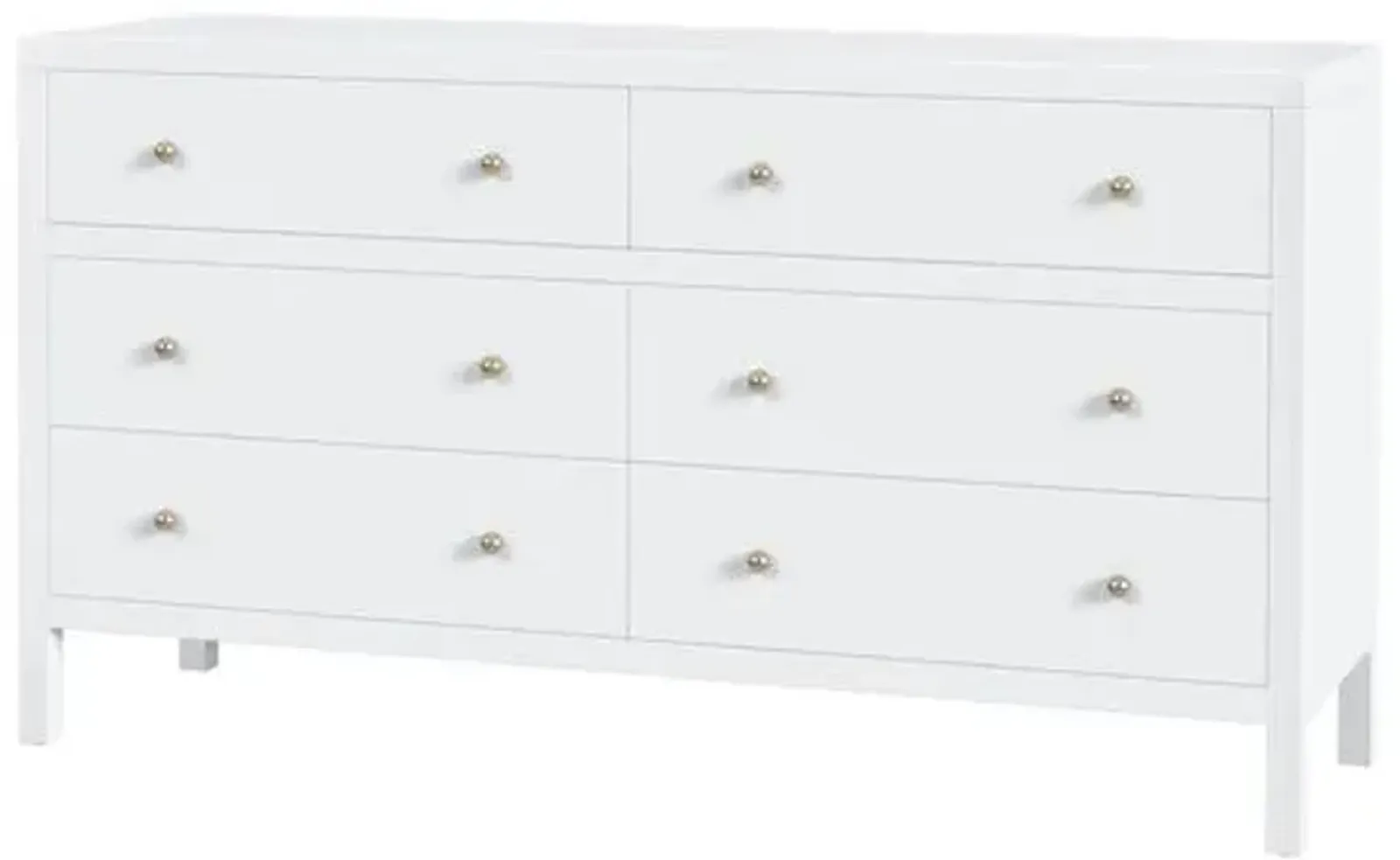 Charlie 6-Drawer Dresser - White