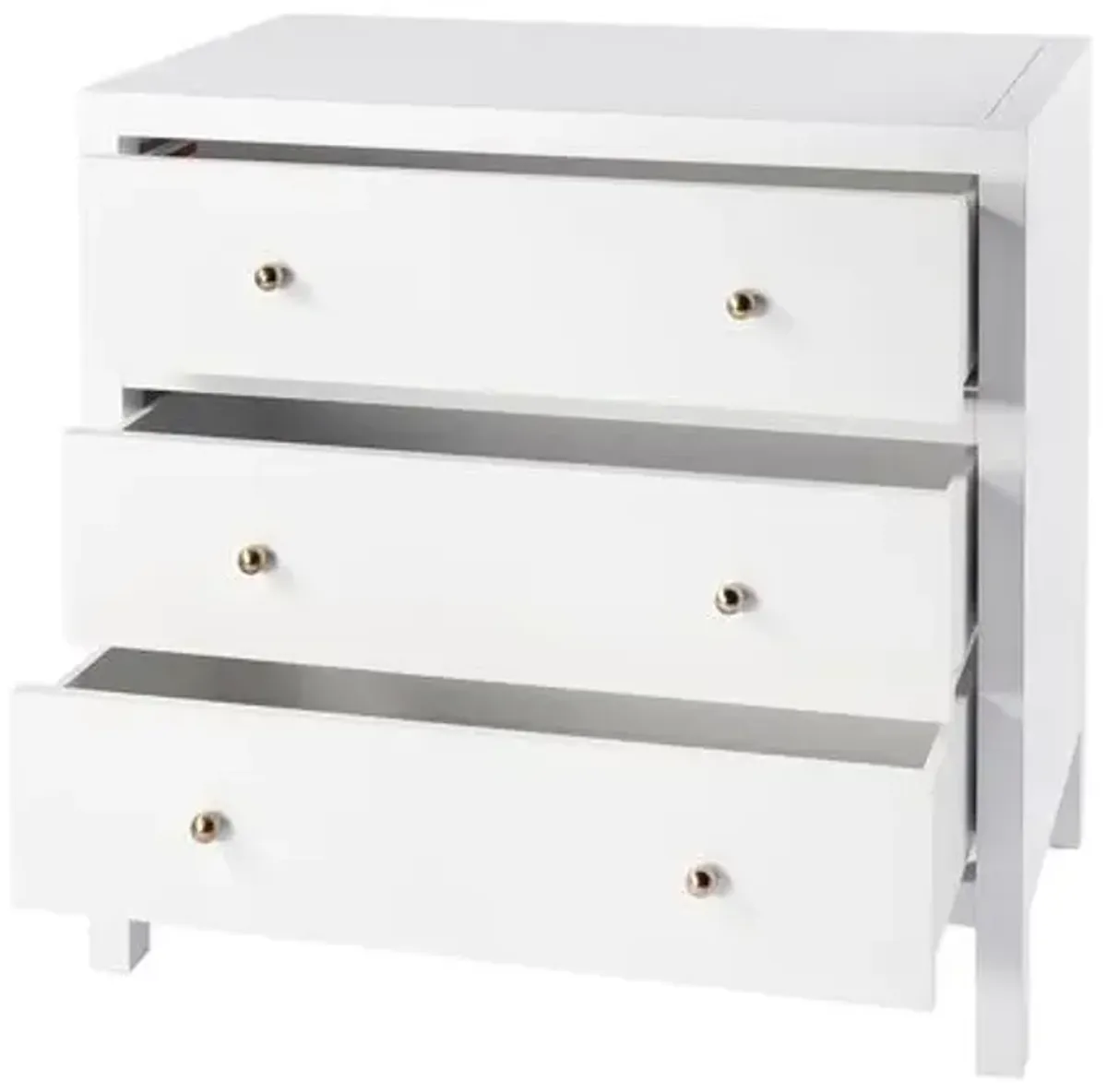 Charlie 3-Drawer Chest - White