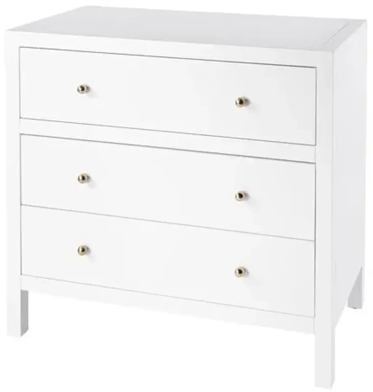 Charlie 3-Drawer Chest - White