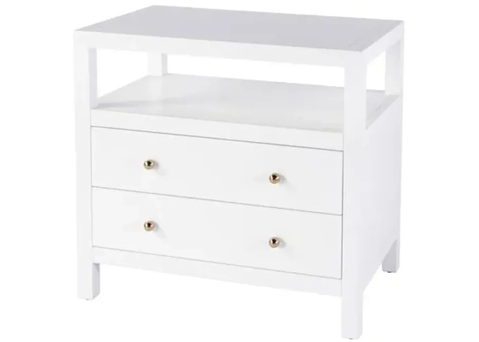 Charlie 2-Drawer Wide Nightstand