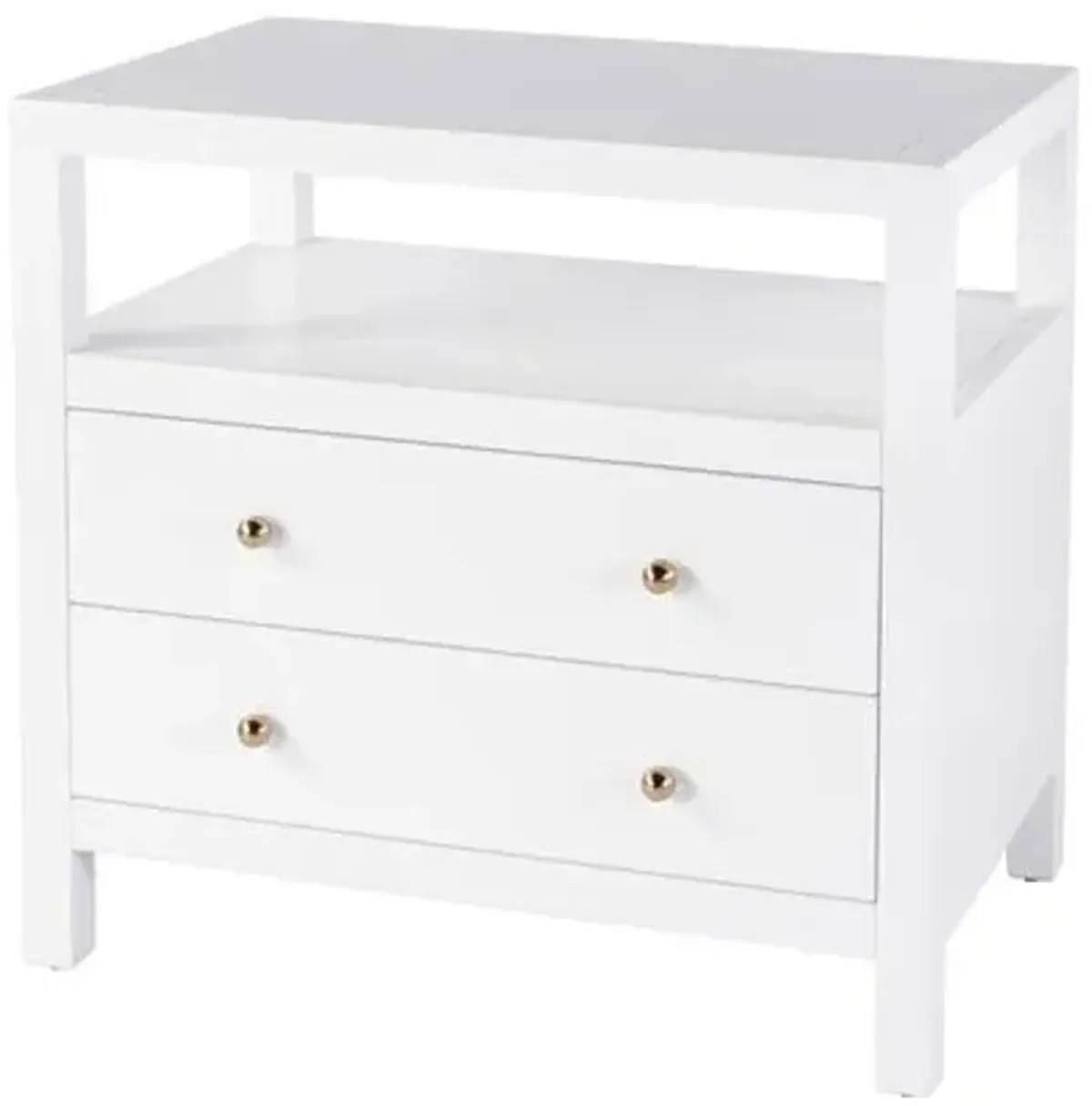 Charlie 2-Drawer Wide Nightstand