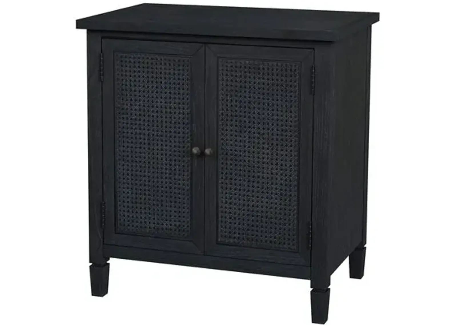 Kade 2-Door Cane Cabinet - Black