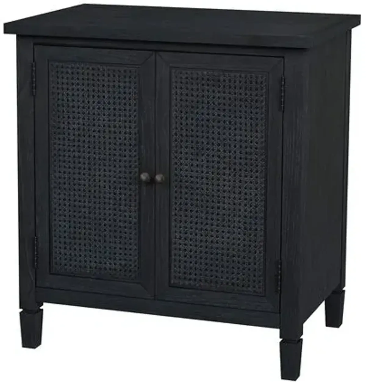 Kade 2-Door Cane Cabinet - Black