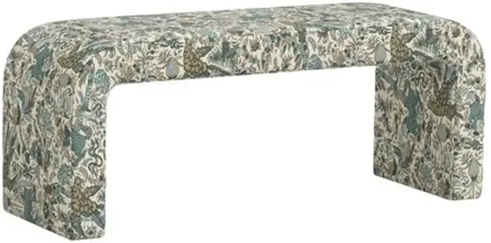 Celia Waterfall Bench - Bali Lion - Green