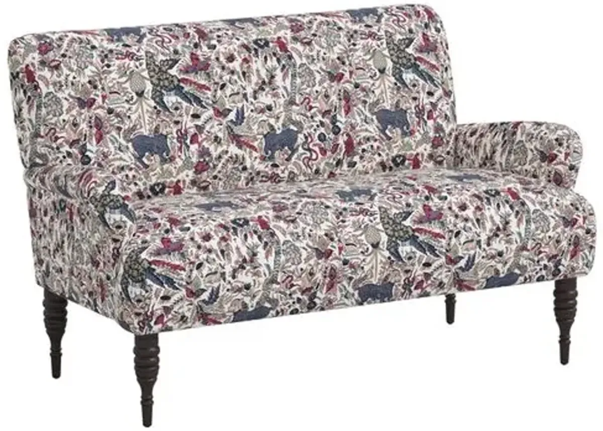 Nicolette Settee - Bali Lion - Purple