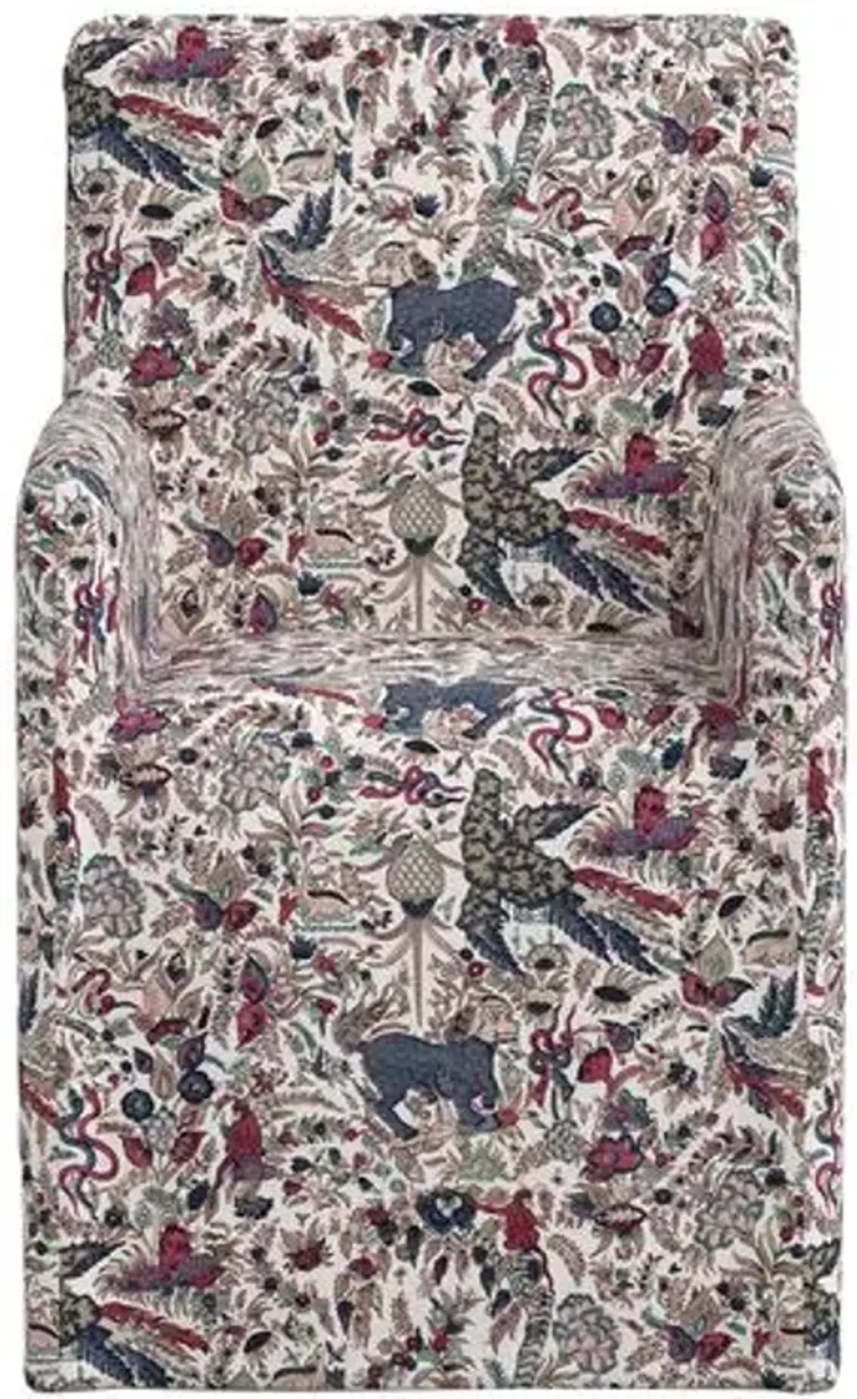 Edith Slipcover Dining Armchair - Bali Lion - Purple