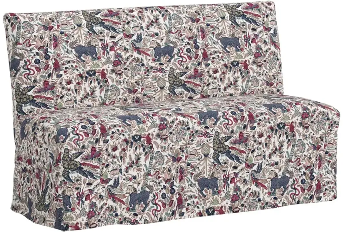 Edith Slipcover Dining Banquette, Bali Lion