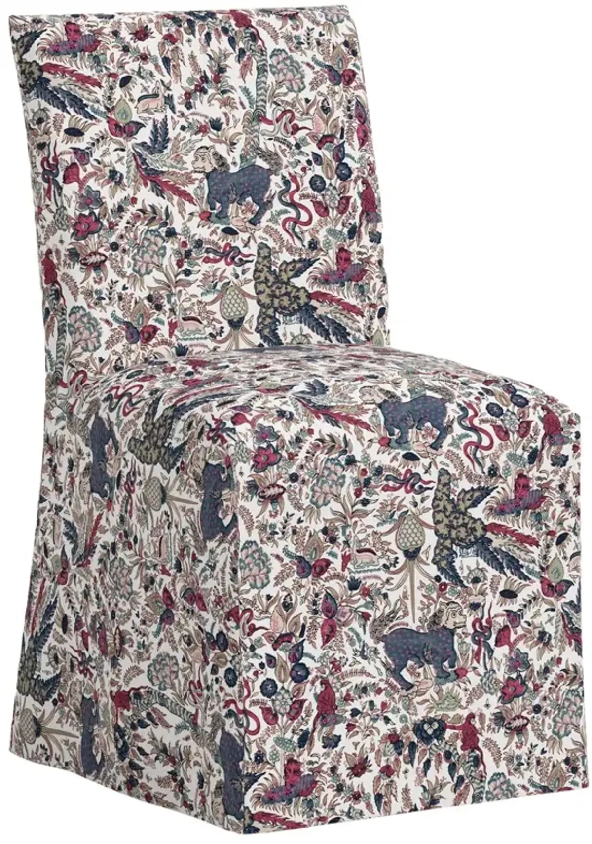 Edith Slipcover Dining Side Chair, Bali Lion