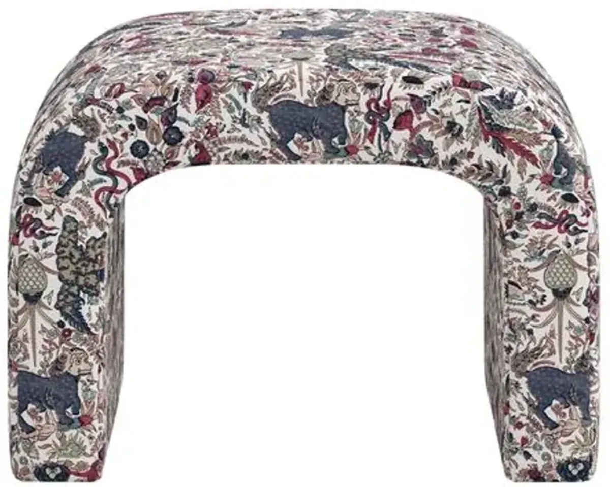 Celia Waterfall Ottoman - Bali Lion - Purple