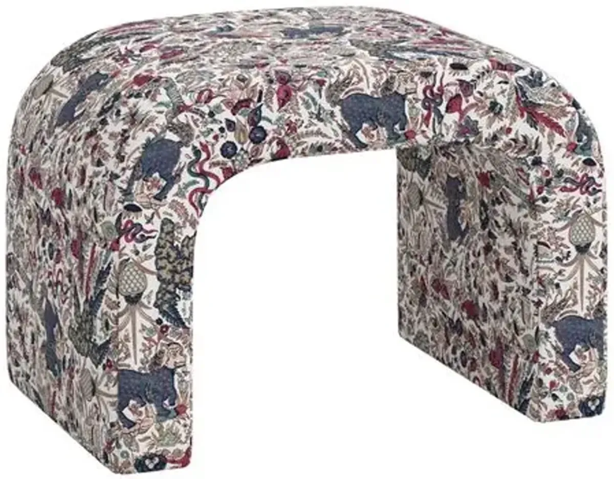 Celia Waterfall Ottoman - Bali Lion - Purple