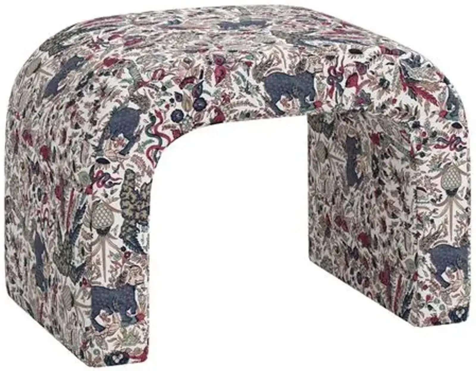 Celia Waterfall Ottoman - Bali Lion - Purple