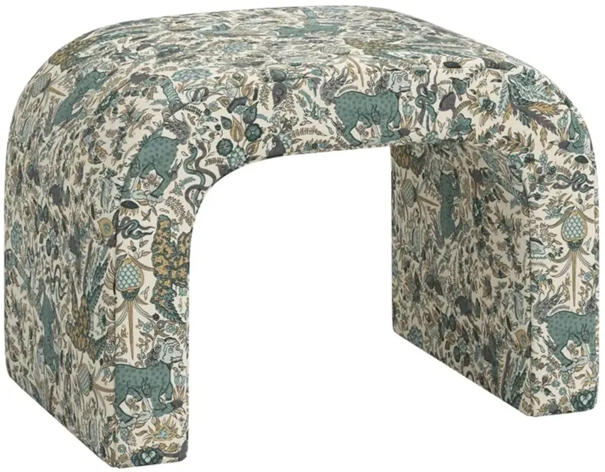 Celia Waterfall Ottoman, Bali Lion