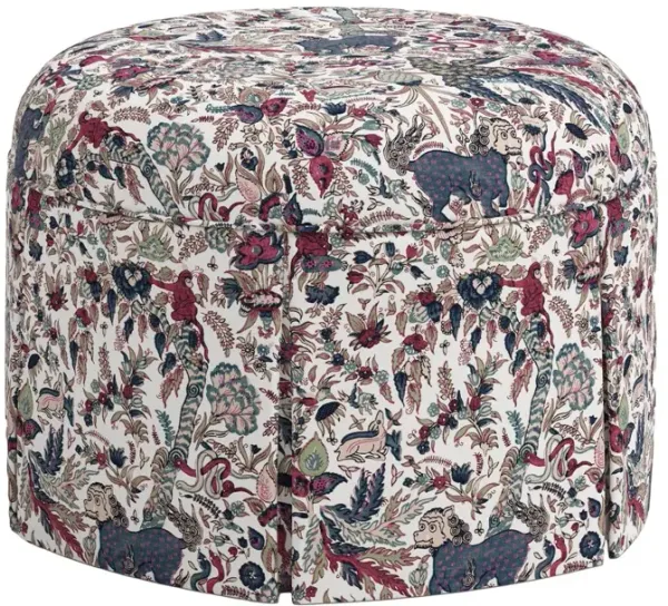 Liza Skirted Ottoman, Bali Lion