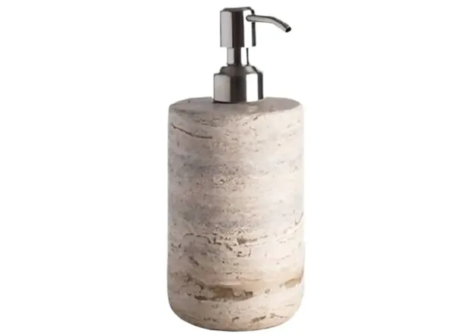 AndJacob Less Is More High Dispenser - Travertine - Powered by People - Ivory