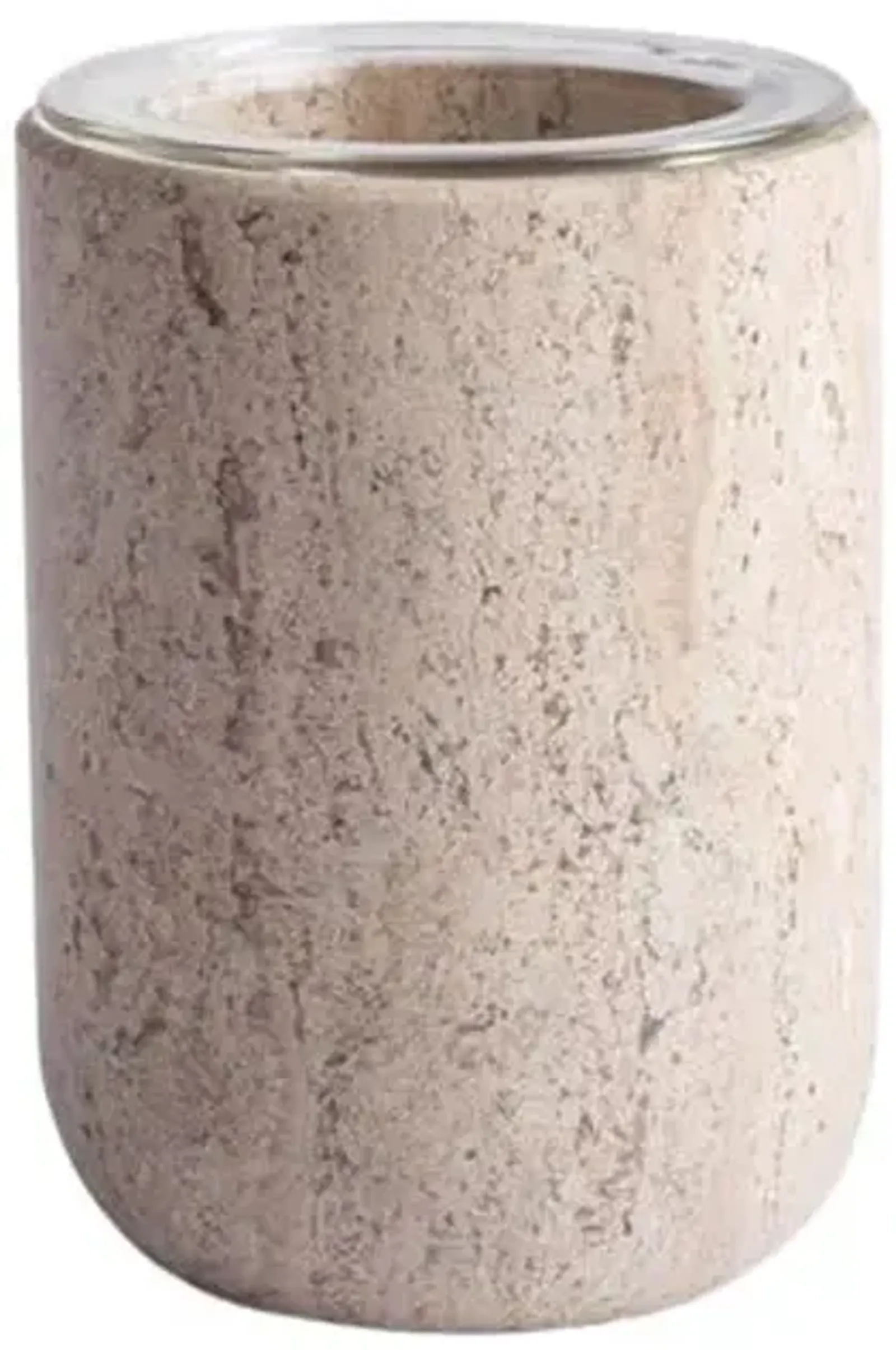 AndJacob Less Is More Toothbrush Holder - Travertine - Powered by People - Ivory