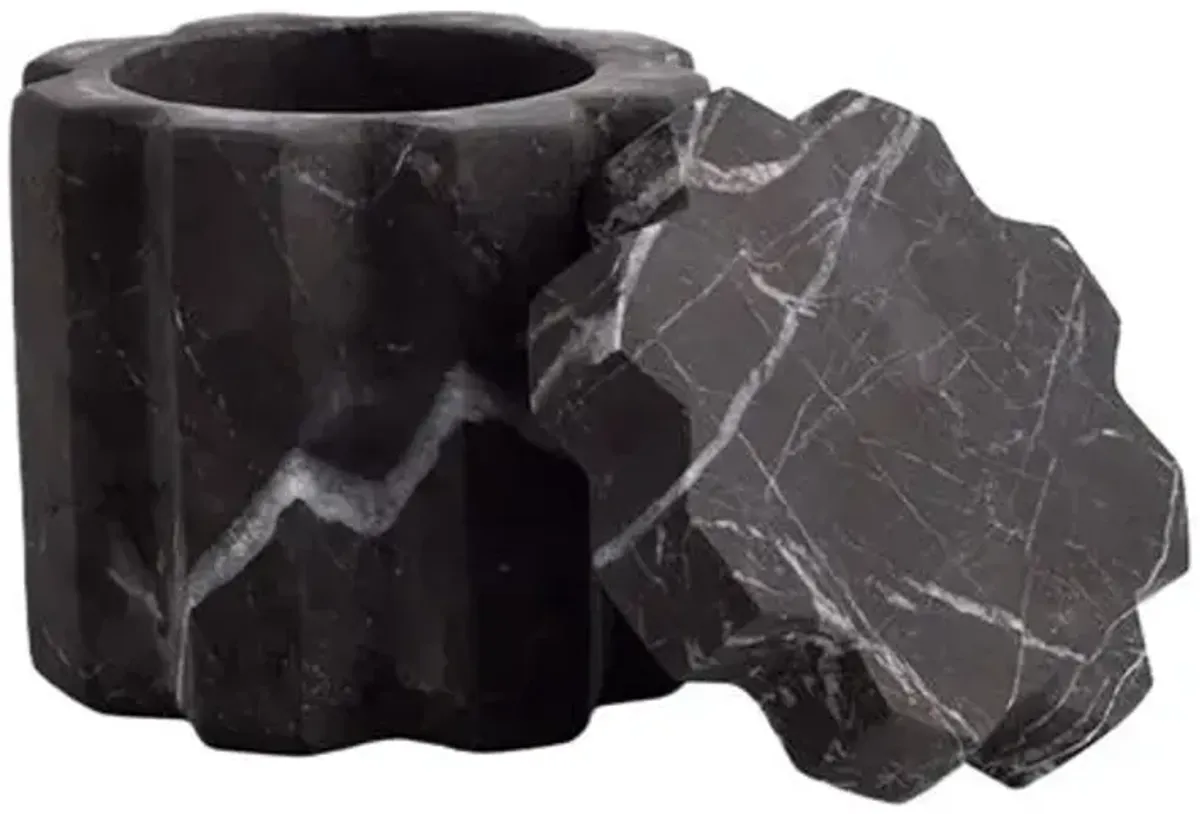 AndJacob Tauro Small Container - Black Marble - Powered by People