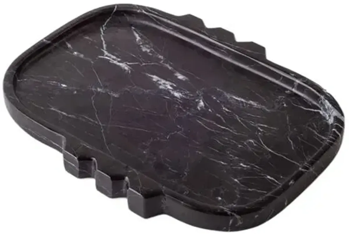 AndJacob Tauro Tray - Black Marble - Powered by People