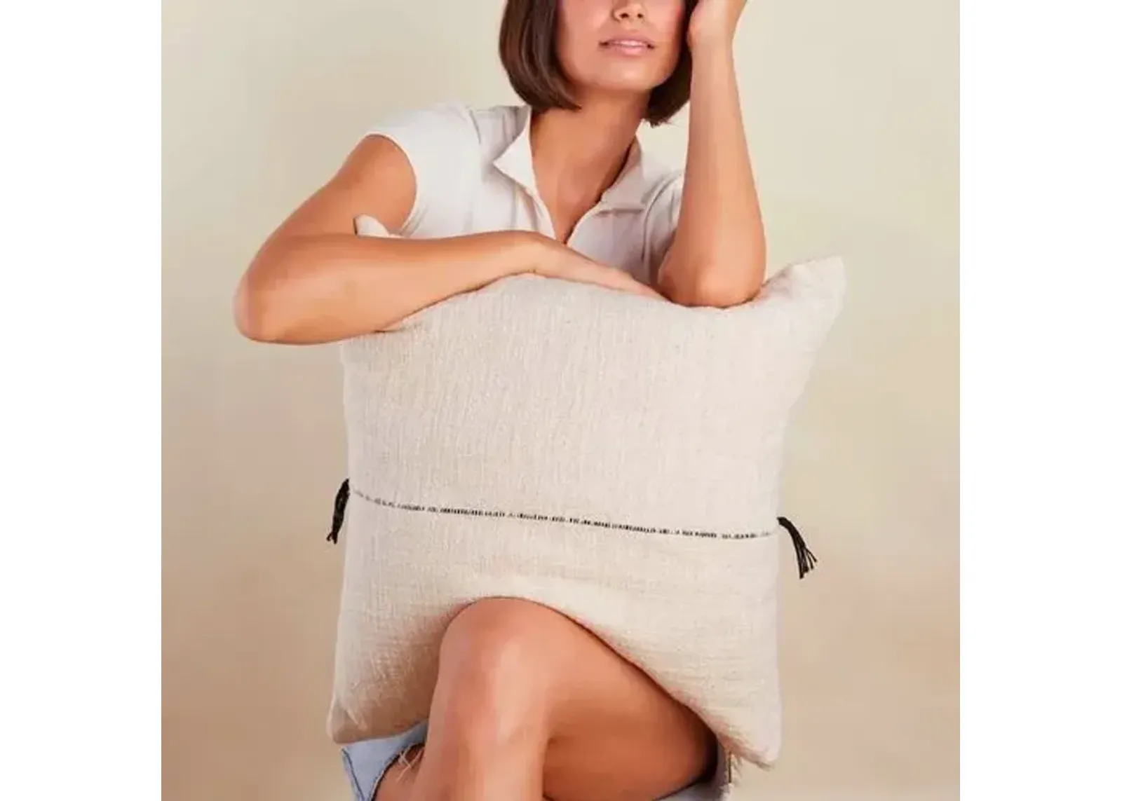 Minerva Pillow - Ivory - Powered by People