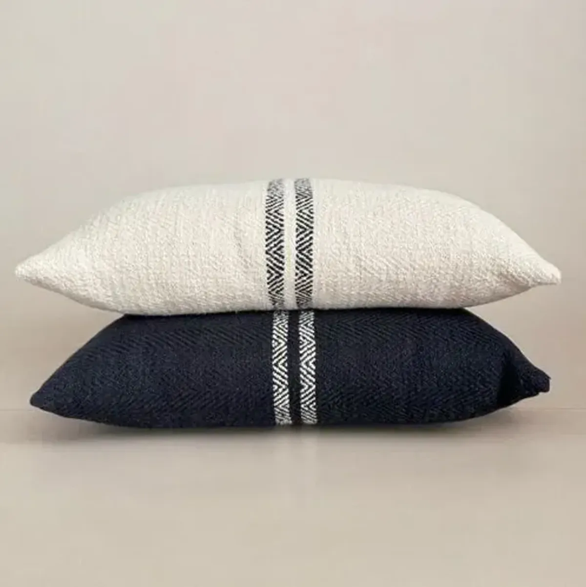 Hugh Lumbar Pillow - Ivory - Powered by People