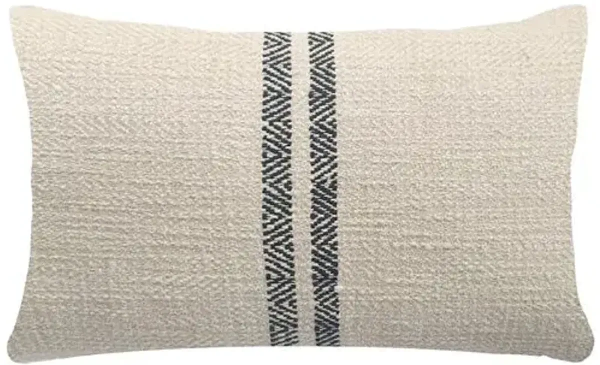 Hugh Lumbar Pillow - Ivory - Powered by People