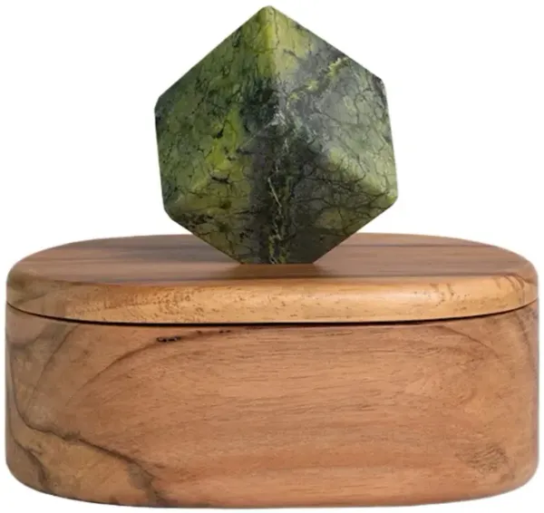 Oval Special Things Jewel Box, Serpentine