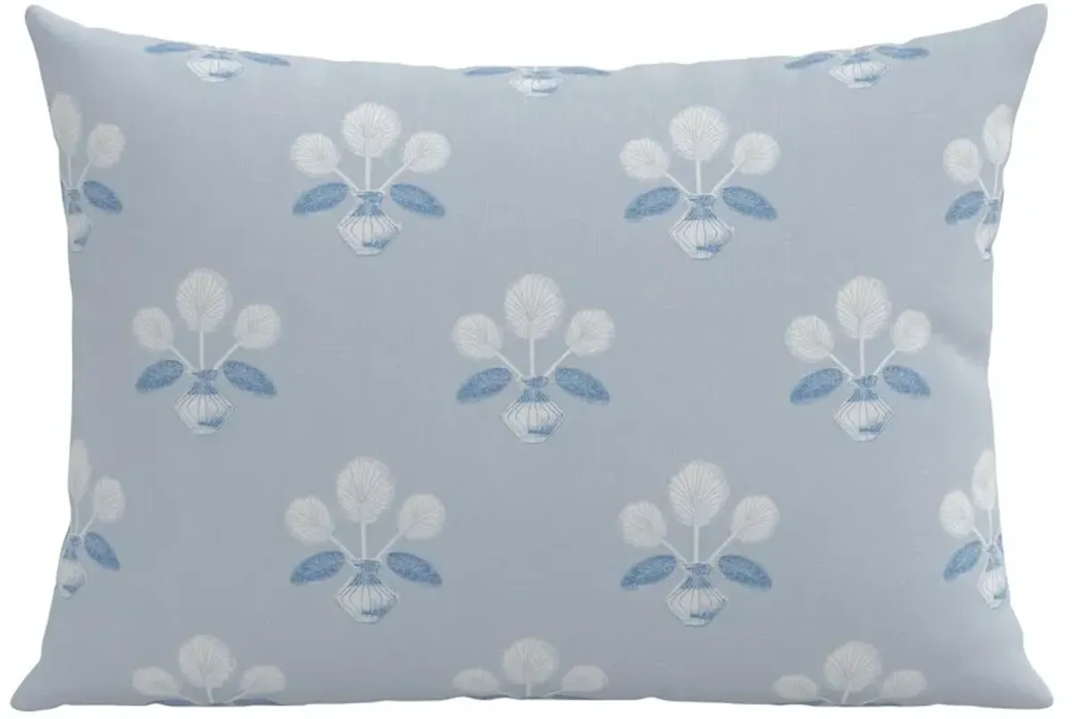 Block Vase Floral 22x15 Lumbar Pillow