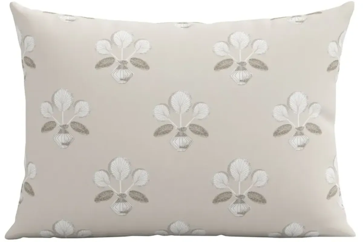 Block Vase Floral 22x15 Lumbar Pillow