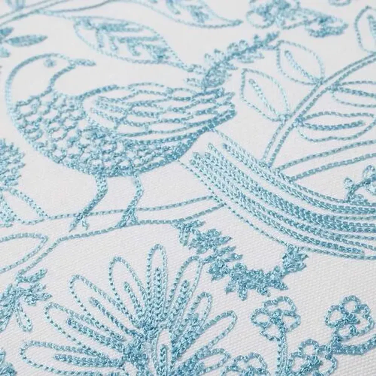 Aviary Pillow - Blue - Rifle Paper Co. x Loloi