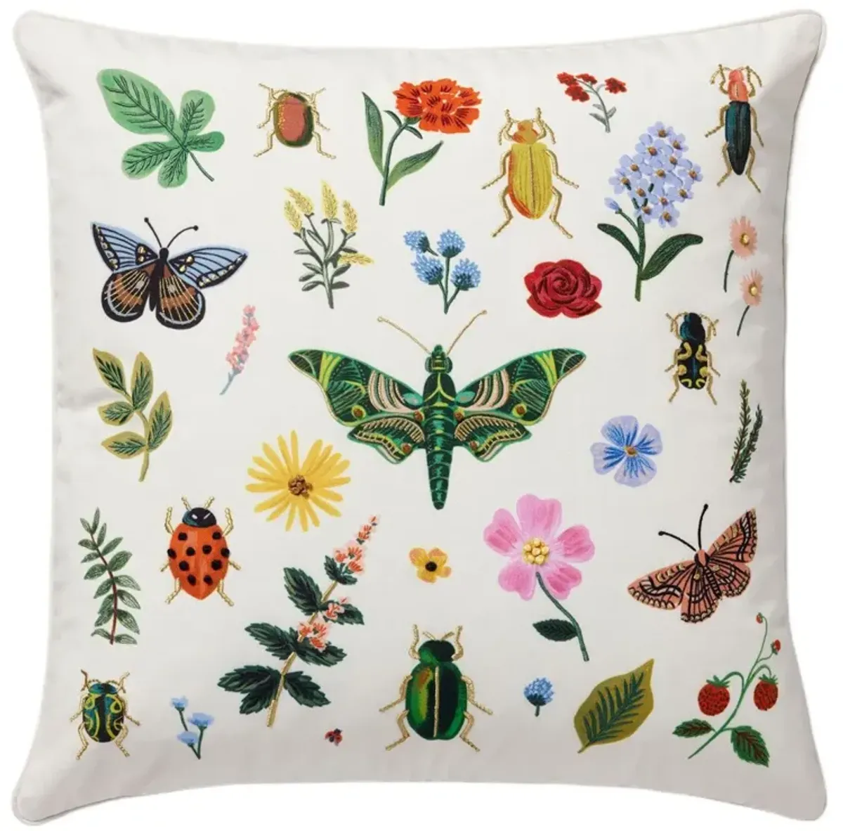 Curio Pillow, White/Multi