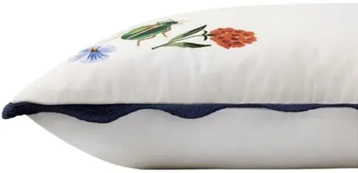 Curio Boarder Pillow - White - Rifle Paper Co. x Loloi