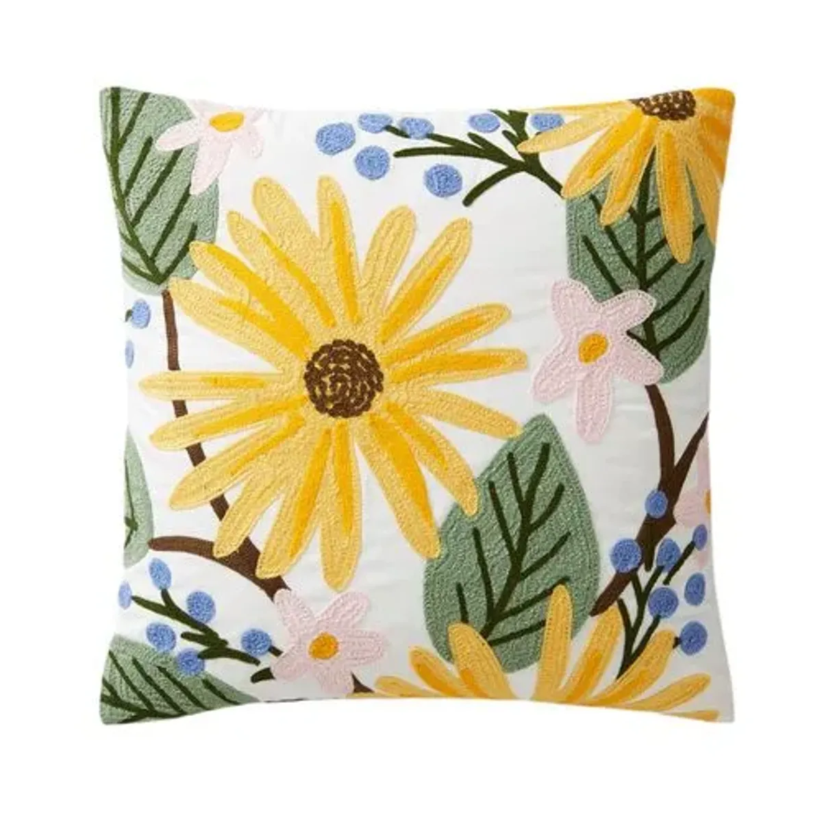 Dandelion Pillow - Blush/Yellow - Rifle Paper Co. x Loloi