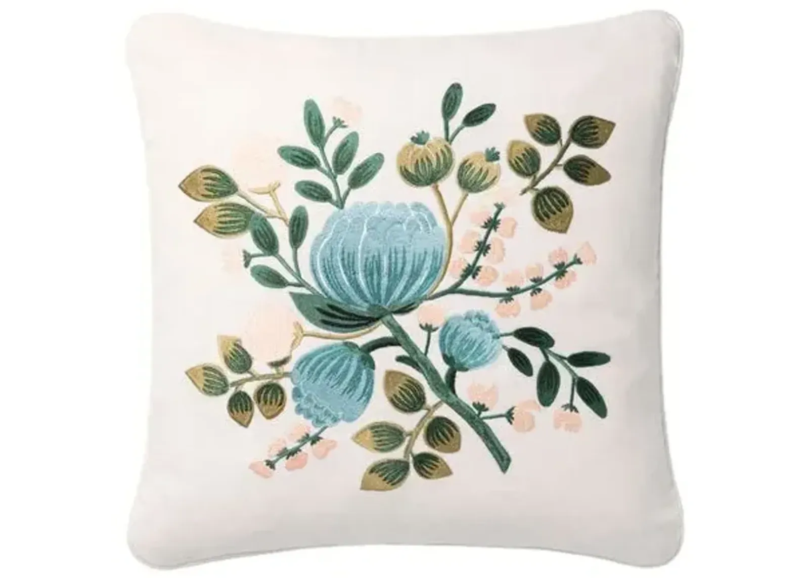 Primrose Pillow - Blue - Rifle Paper Co. x Loloi