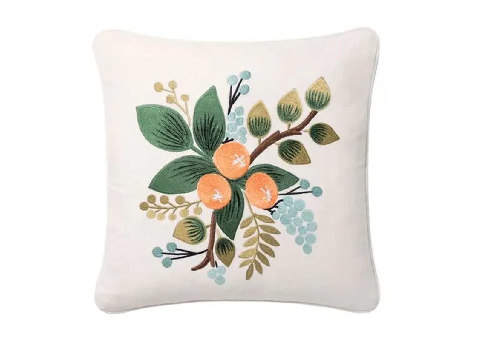 Fruits Pillow - Orange/White - Rifle Paper Co. x Loloi