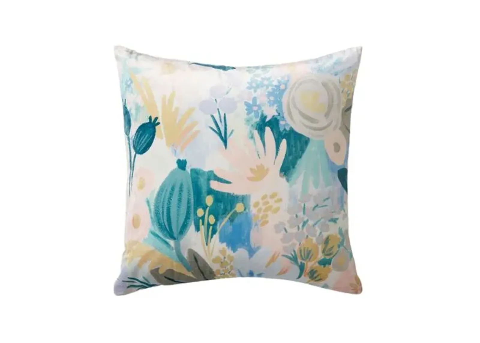 Cassia Floral Watercolor Pillow - Rifle Paper Co. x Loloi