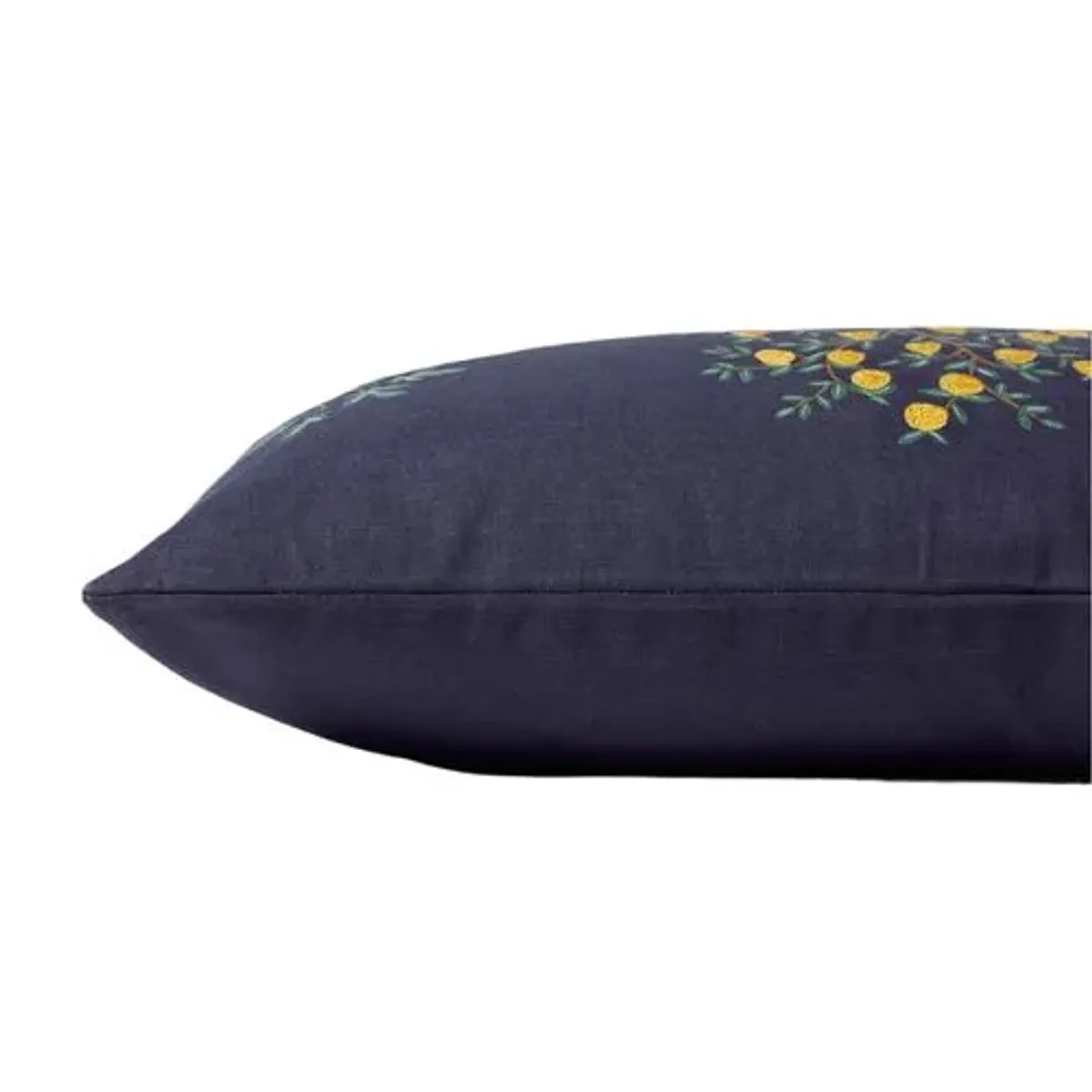 Hazel Floral Lumbar Pillow - Navy - Rifle Paper Co. x Loloi