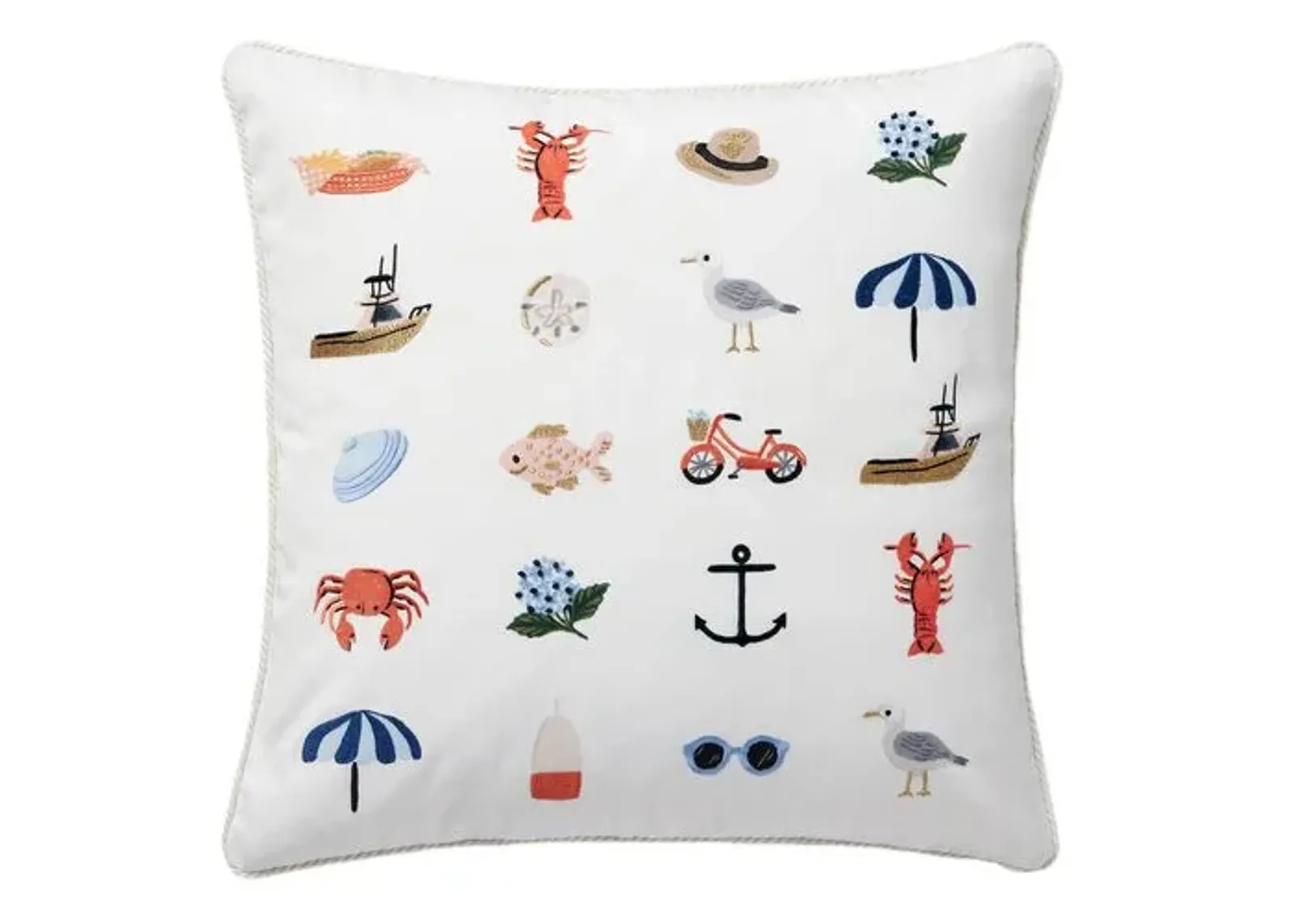 Sea Side Pillow - Rifle Paper Co. x Loloi