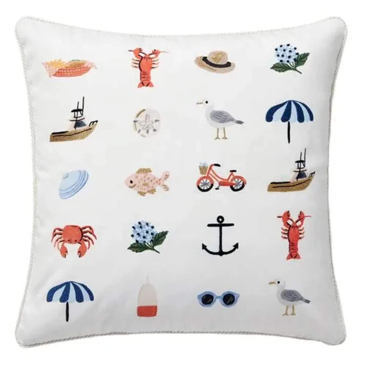 Sea Side Pillow - Rifle Paper Co. x Loloi