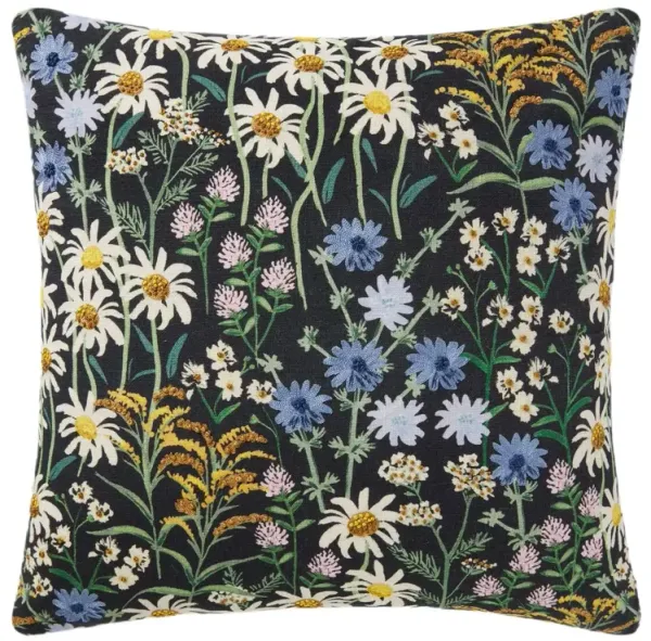 Wildflowers Pillow, Black